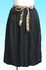 女装用品 ウエストゴムのラブリーバルーンスカート・ブラック